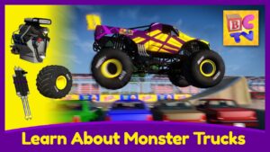 Learn About Monster Trucks and Internal Combustion Engines for Kids | Monster Truck Stunts and More - Kingdom Kids Zone, Little Learners - Brain Candy TV
