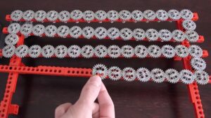 Making the Longest 1:1 Lego Gear Train - Kids (6-9), Kingdom Kids Zone - Brick Experiment Channel