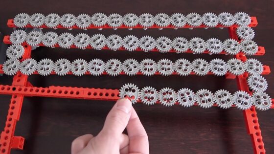 Making the Longest 1:1 Lego Gear Train - Kids (6-9), Kingdom Kids Zone - Brick Experiment Channel