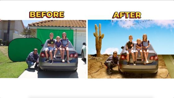 Before and After: Green Screen outside - Kingdom Kids Zone, Seed of Faith - What's the Scoop? Kids Bible News!