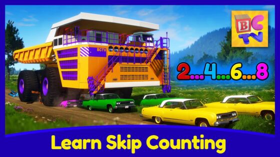 Learn Skip Counting with Dump Trucks and Monster Trucks - Kingdom Kids Zone, Little Learners - Brain Candy TV