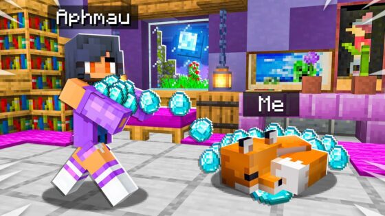 5 Ways to STEAL APHMAU’s DIAMONDS in Minecraft! - Gameplay, Kingdom Kids Zone, Minecraft - EYstreem