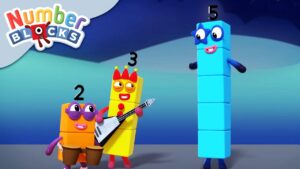 @Numberblocks | Five's Singing School | Learn to Count - Kingdom Kids Zone, Little Learners - Numberblocks