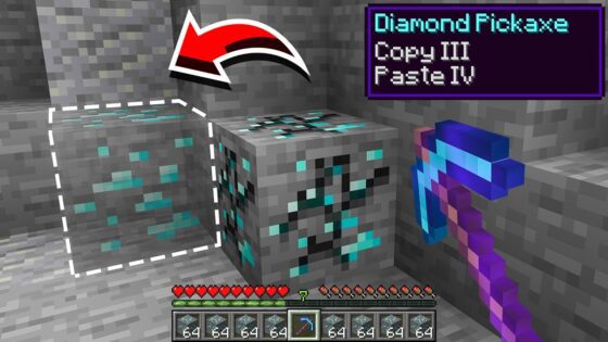 Minecraft, But You Can “COPY and PASTE” Any Block… - Gameplay, Kingdom Kids Zone, Minecraft - EYstreem