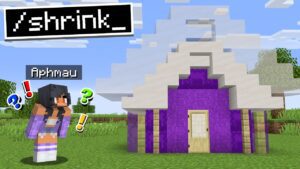 I Slowly Shrunk APHMAU’S HOUSE Until She Notices… - Gameplay, Kingdom Kids Zone, Minecraft - EYstreem