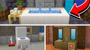 10+ Easy Bathroom Build Hacks in Minecraft! - Gameplay, Kingdom Kids Zone, Minecraft - EYstreem