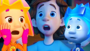 The Scary Movie | The Fixies | Cartoons for Children - Kingdom Kids Zone, Little Learners - The Fixies