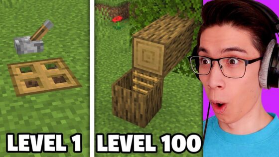 Testing Minecraft Secret Bases from Level 1 to Level 100 - Gameplay, Kingdom Kids Zone, Minecraft - EYstreem