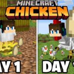 I Survived 100 Days as a Chicken in Minecraft - Gameplay, Kingdom Kids Zone, Minecraft - EYstreem