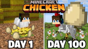 I Survived 100 Days as a Chicken in Minecraft - Gameplay, Kingdom Kids Zone, Minecraft - EYstreem