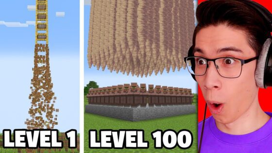 Testing Satisfying Minecraft Builds From Level 1 to Level 100 - Gameplay, Kingdom Kids Zone, Minecraft - EYstreem