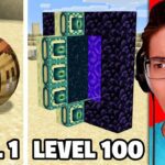 Testing Cursed Minecraft Builds From Level 1 to Level 100 - Gameplay, Kingdom Kids Zone, Minecraft - EYstreem