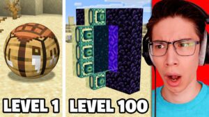 Testing Cursed Minecraft Builds From Level 1 to Level 100 - Gameplay, Kingdom Kids Zone, Minecraft - EYstreem