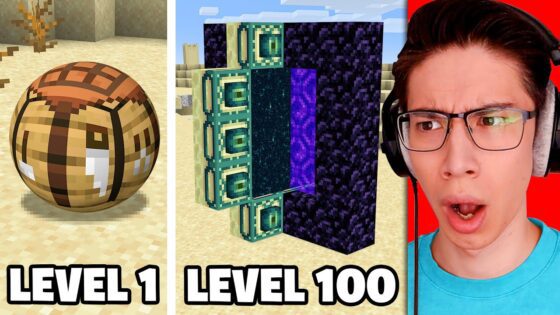 Testing Cursed Minecraft Builds From Level 1 to Level 100 - Gameplay, Kingdom Kids Zone, Minecraft - EYstreem