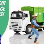 Thumbnail: a white garbage truck beside a man in cowboy gear pushing a green cartoon trash can, with title 'All About Garbage Trucks' and 'Cowboy Jack' logo on the left panel.