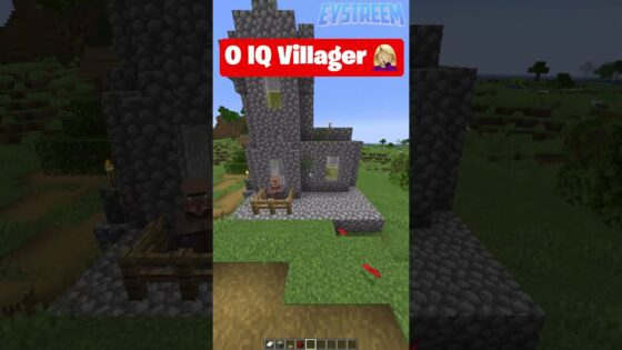 0 IQ Villager #shorts #minecraft - Gameplay, Kingdom Kids Zone, Minecraft - EYstreem