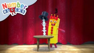 @Numberblocks- Three Puts on a Show 🔮 | Number Magic | Learn to Count - Kingdom Kids Zone, Little Learners - Numberblocks
