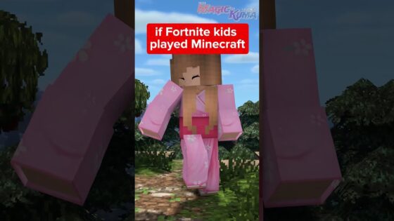 if FORTNITE kids played Minecraft #shorts - Gameplay, Kingdom Kids Zone, Minecraft - EYstreem