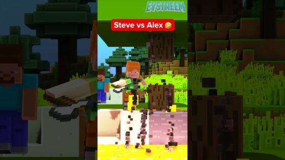 Alex and Steve Life #shorts #minecraft - Gameplay, Kingdom Kids Zone, Minecraft - EYstreem