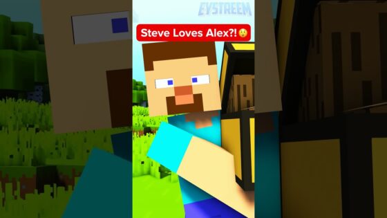 Steve Falls in Love with Alex #shorts #minecraft - Gameplay, Kingdom Kids Zone, Minecraft - EYstreem