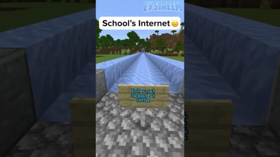 How fast internet speed is #shorts - Gameplay, Kingdom Kids Zone, Minecraft - EYstreem