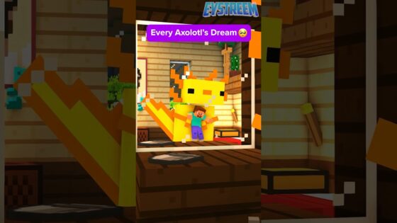 Every Axolotl’s Dream in Minecraft #shorts - Gameplay, Kingdom Kids Zone, Minecraft - EYstreem