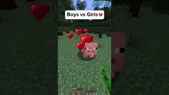 Boys vs Girls Playing Minecraft #shorts - Gameplay, Kingdom Kids Zone, Minecraft - EYstreem