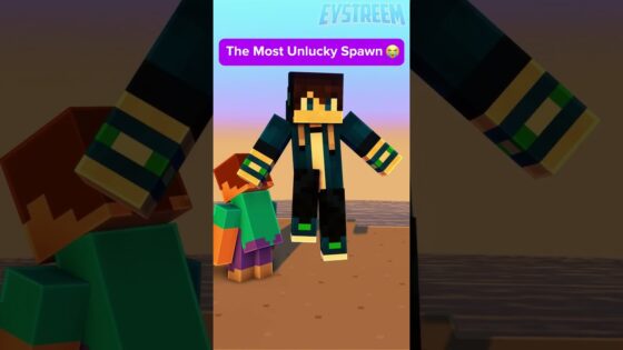 The Worst Minecraft Spawn #shorts - Gameplay, Kingdom Kids Zone, Minecraft - EYstreem