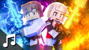 ♪"Fire and Ice" – An Original Music Video Minecraft Song♪ - Gameplay, Kingdom Kids Zone, Minecraft - EYstreem