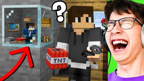 I Fooled My Friend with a TINY Secret Base in Minecraft - Gameplay, Kingdom Kids Zone, Minecraft - EYstreem