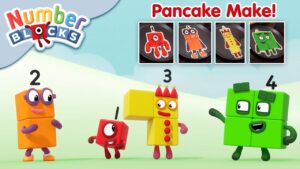 @Numberblocks – Celebrating Pancake Day! | Number Four - Kingdom Kids Zone, Little Learners - Numberblocks