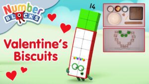 @Numberblocks – Numberblobs Valentine's Biscuits ❤️ | Blocks Build | Happy Valentine's Day - Kingdom Kids Zone, Little Learners - Numberblocks