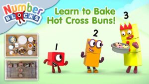 @Numberblocks – Learn to Make Hot Cross Buns | Blocks Bake | Happy Easter 🐣 - Kingdom Kids Zone, Little Learners - Numberblocks