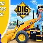 Thumbnail showing a cowboy on a large yellow excavator with the Dig World logo and 'Cowboy Jack' graphic on a yellow panel, set against a blue sky.