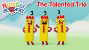 @Numberblocks – The Talented Trio! | Learn to Count - Kingdom Kids Zone, Little Learners - Numberblocks
