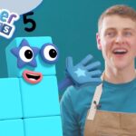 @Numberblocks | National Numeracy Day | Let's bake Numberblock Five Flapjacks! - Kingdom Kids Zone, Little Learners - Numberblocks