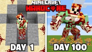 I Survived 100 DAYS as GIANT ALEX in Hardcore Minecraft - Gameplay, Kingdom Kids Zone, Minecraft - EYstreem