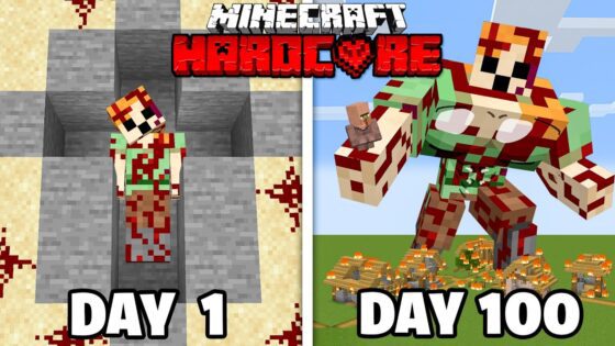 I Survived 100 DAYS as GIANT ALEX in Hardcore Minecraft - Gameplay, Kingdom Kids Zone, Minecraft - EYstreem
