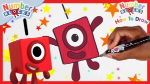 How to draw Numberblock One | Drawing Tutorial for Kids | @Numberblocks - Kingdom Kids Zone, Little Learners - Numberblocks