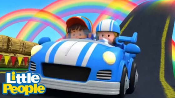 Let's GO! Race on Rainbow Road 🌈 @Little People – Fisher Price ⭐ Compilation - Kids TV Series, Kingdom Kids Zone - Little People - Fisher Price