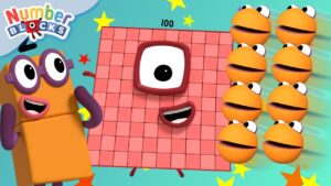 Numberblocks | Number Fun | Numberblobs Counting to one hundred in twos - Kingdom Kids Zone, Little Learners - Numberblocks