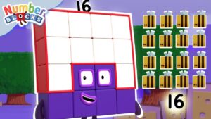 Let's meet Square Number 16! 🟪 | Maths Learn to Count Skills | 🟪 @Numberblocks - Kingdom Kids Zone, Little Learners - Numberblocks