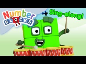 Sing-along | Numberblocks Songs | Four's Song - Kingdom Kids Zone, Little Learners - Numberblocks