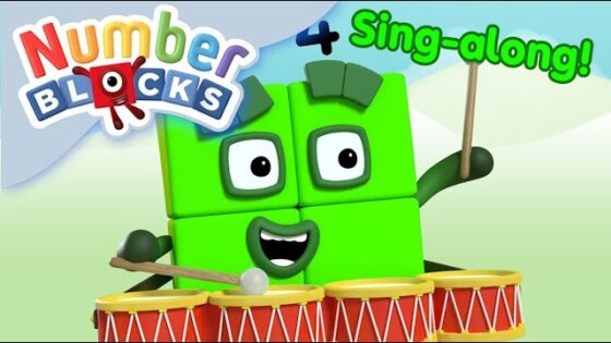 Sing-along | Numberblocks Songs | Four's Song - Kingdom Kids Zone, Little Learners - Numberblocks
