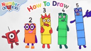How to Draw the Numberblocks | Learn to Count 1 to 5 | @Numberblocks - Kingdom Kids Zone, Little Learners - Numberblocks