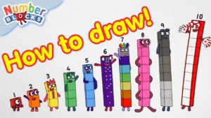 How to Draw the Numberblocks | Learn to Count 1 to 10 | @Numberblocks - Kingdom Kids Zone, Little Learners - Numberblocks