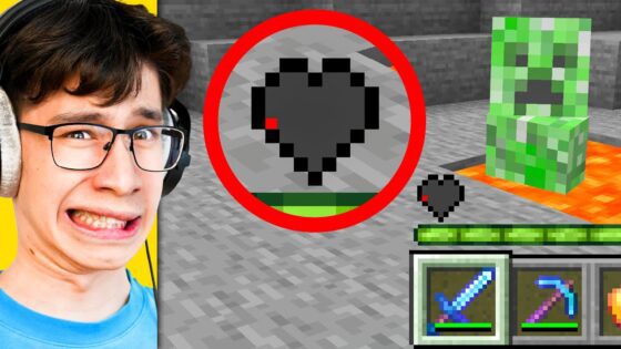 Minecraft, But You Only Have 0.1% Hearts… - Gameplay, Kingdom Kids Zone, Minecraft - EYstreem