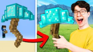 Minecraft, But Anything You Build, Becomes REAL! - Gameplay, Kingdom Kids Zone, Minecraft - EYstreem
