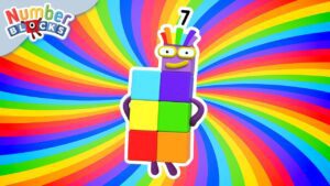 Learn Colours With Numberblock Seven! | Learn to Count | @Numberblocks - Kingdom Kids Zone, Little Learners - Numberblocks
