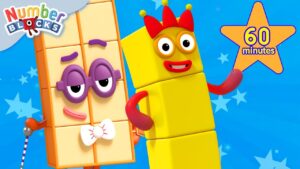 Grade One Math For Kids | Numberblocks 1 Hour Compilation | 123 – Numbers Cartoon For Kids - Kingdom Kids Zone, Little Learners - Numberblocks